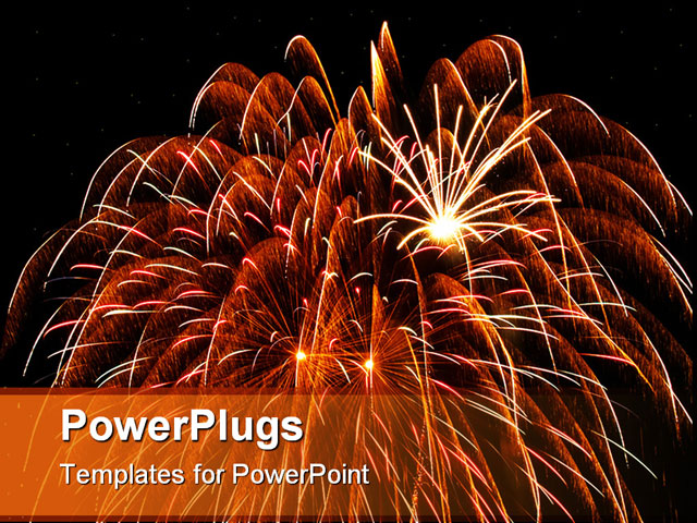 fireworks background for powerpoint. festival PowerPoint Template